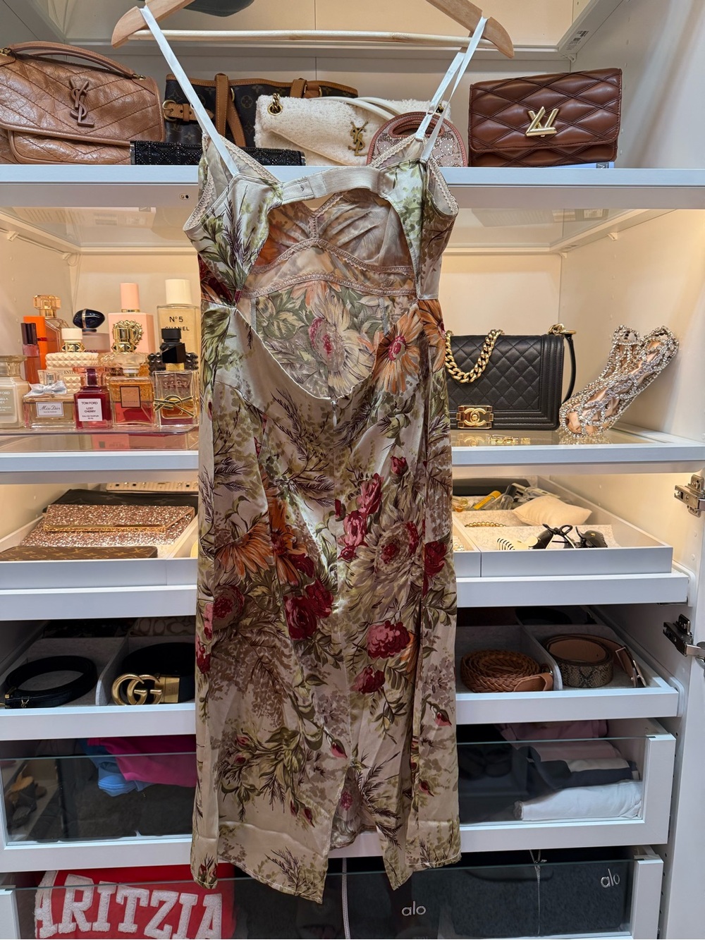 Vintage Dolce & Gabbana 100% Silk Floral Slip Dress IT42 US6 Made in Italy Y2K - Picture 4 of 12